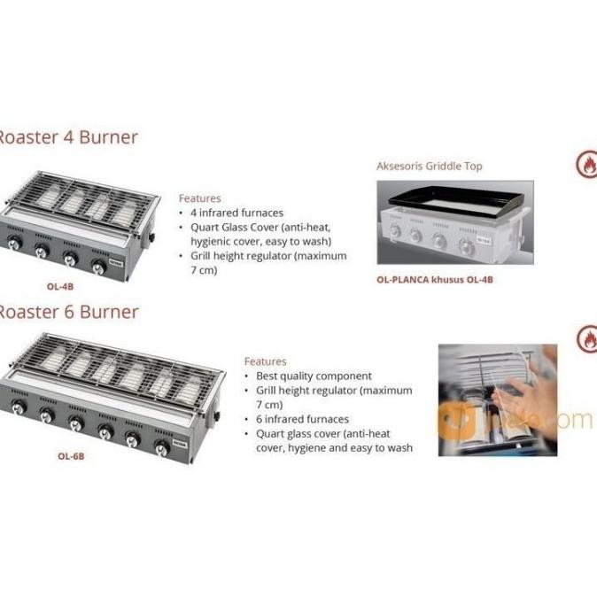 Kompor / Alat Panggang / Bakar Sosis / Jagung GETRA 4 Tungku
