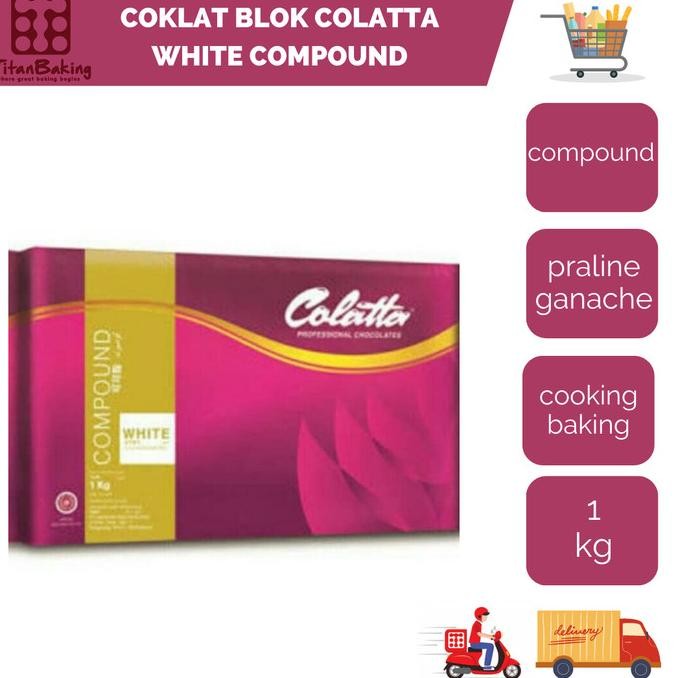 

Coklat Blok Colatta White Compound 1 kg Coklat Putih Colatta Chocolate liquid