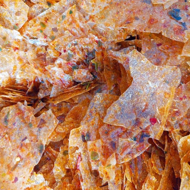 

HJ Keripik Kaca Pedas Jeruk 1Kg/ Kripca Rempah melimpah
