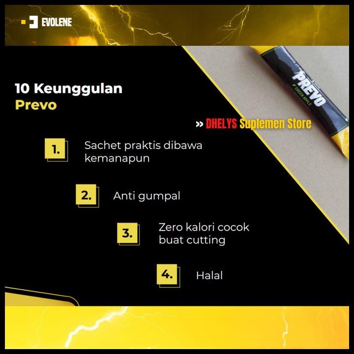 Terlaris Pre Workout Evolene Prevo 225 Gr 45 Sachet Bpom Halal Bukan The Curse Good Quality