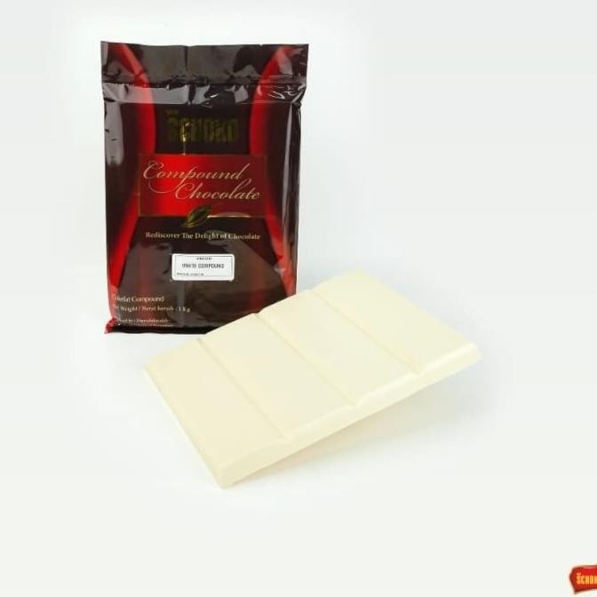 

White Chocolate Compound 1kg/ SCHOKO / cokelat putih / chocolate block liquid