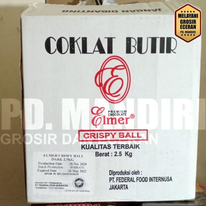 

ELMER COKLAT BUTIR 2,5 KG CRISPY BALL liquid