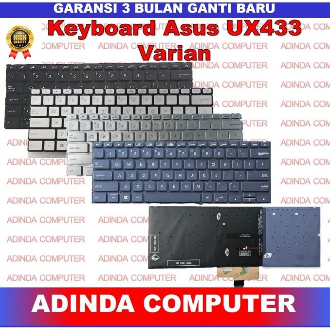 Keyboard Asus Zenbook 14 Ux433 Ux433Faw Ux433Fac Ux433F Ux433Fa Ux433Flc Ux433Fl Ux433Fq Ux433Fn Sil