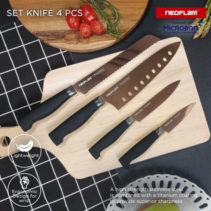 Neoflam Titanium Set / Pisau Dapur