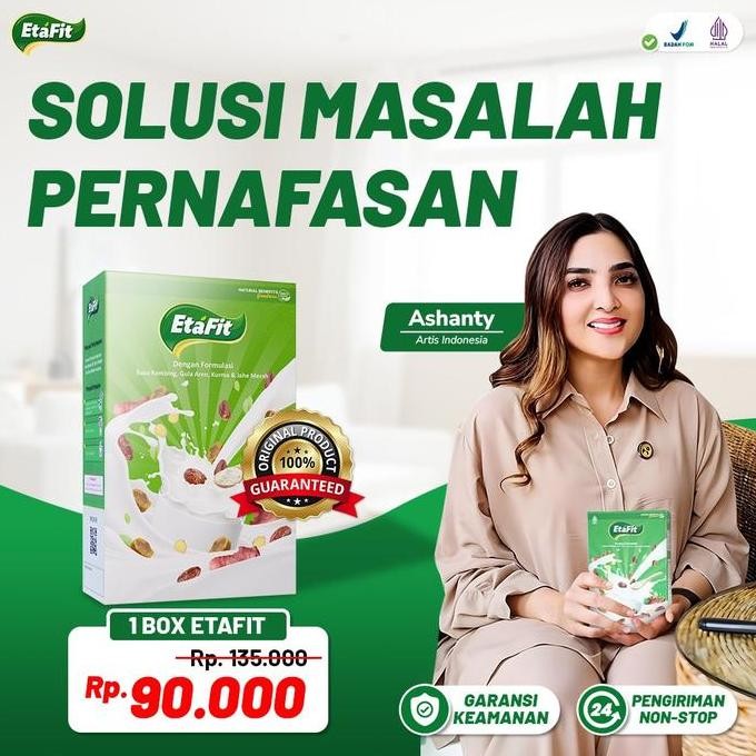

Etafit - Solusi Sesak Nafas Dan Asma - Susu Kambing Etawa Asli 100% Murni Original Bahan Herbal Bubuk Dairy Milk - Paket 1 Box Best Seller