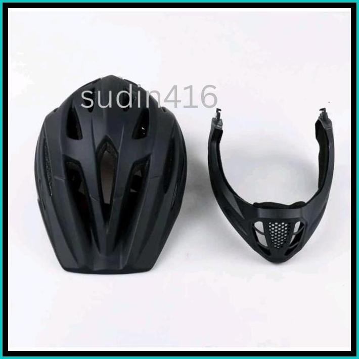 HELM SEPEDA PUSH BIKE ANAK FULL FACE HITAM POLOS