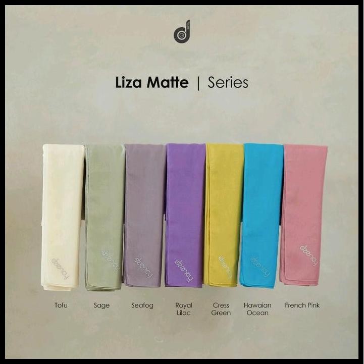 Deenay - Hijab Segi Empat Polos Liza Series Original Deenay Scarves Voal Polos Premium  Kerudung Bas