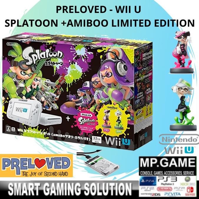 PRELOVED NINTENDO WIIU WII U Wii Splatoon Ambibo plus 500gb Game Populer