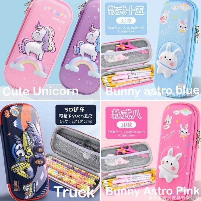 

KOTAK TEMPAT PENSIL ANAK SMIGGLE 3D ANIMAL UNICORN PONY CAR ZOO BUNNY liquid