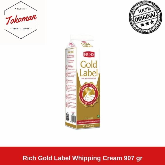 

Rich Gold Label Whipping Cream 907 Gr / Rich'S Promo