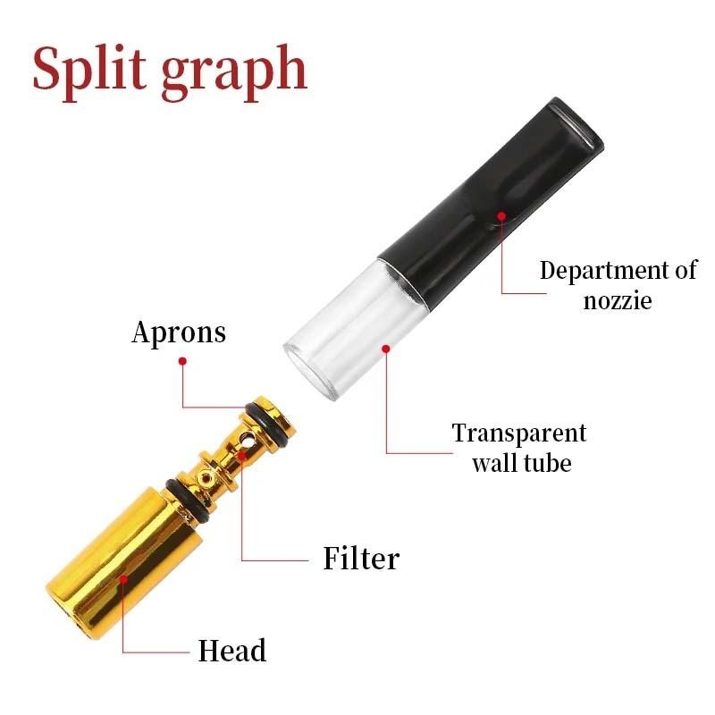 5 Pcs Filter Asap Kretek/Filter Asap Permanen/Pipa Filter Rokokok/Pipa Penyaring Nikotin