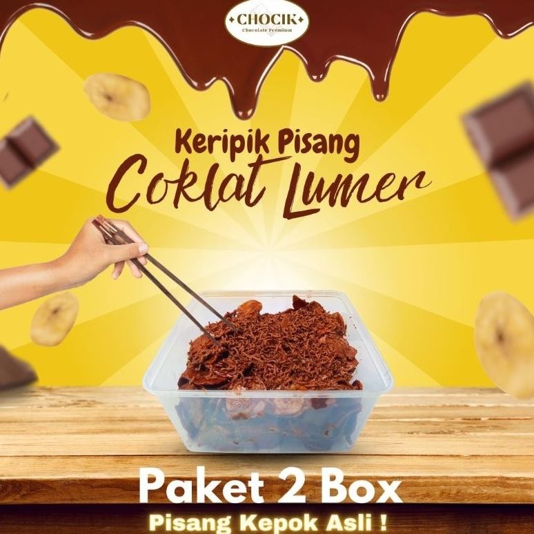 

HJ Keripik Pisang Cokelat Lumer Banana Chips Lumer 2Box