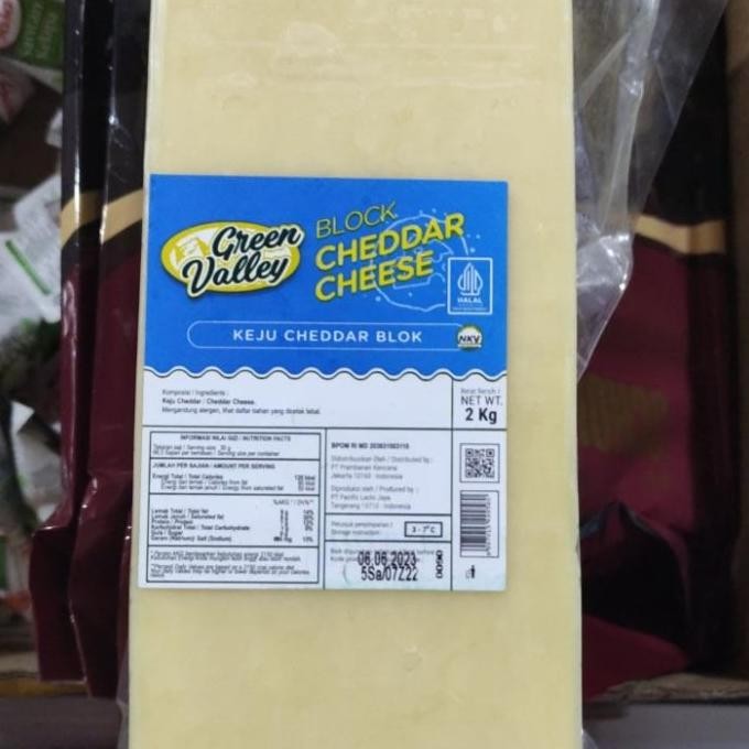

Cheddar Cheese Block Green Valley / Keju Cheddar Green Valley - Repack Promo
