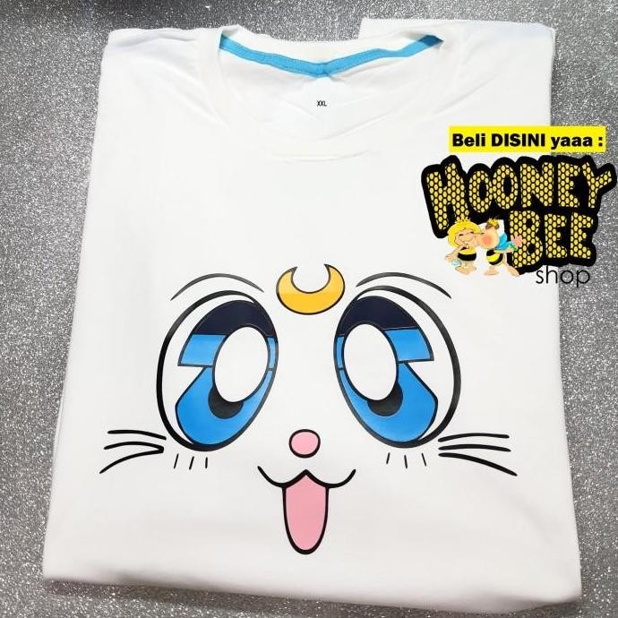 new hooneybee - kaos sailor moon cat tshirt sailor moon kaos wanita adem