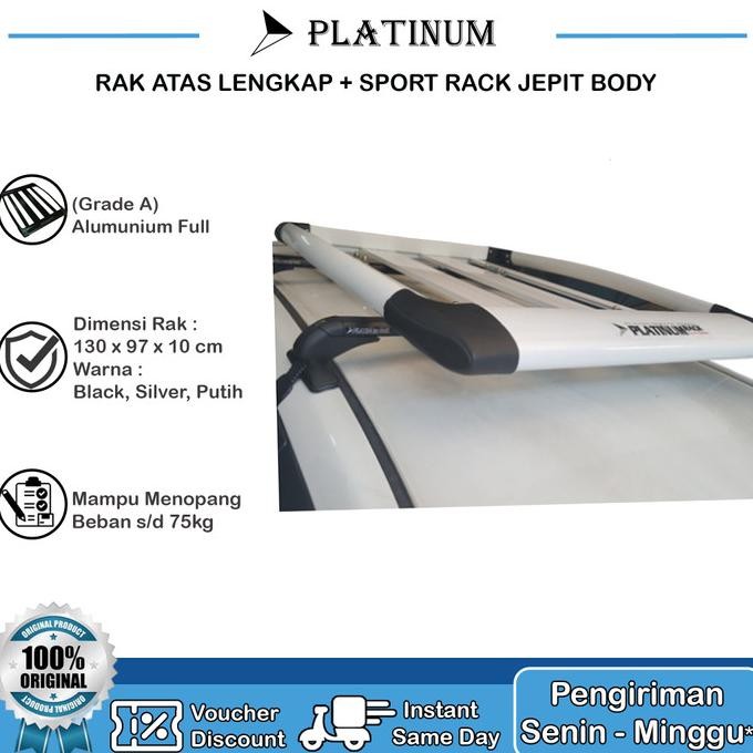 Rak atas mobil Platinum / Roof Rack Mobil Platinum paket lengkap +KAKI