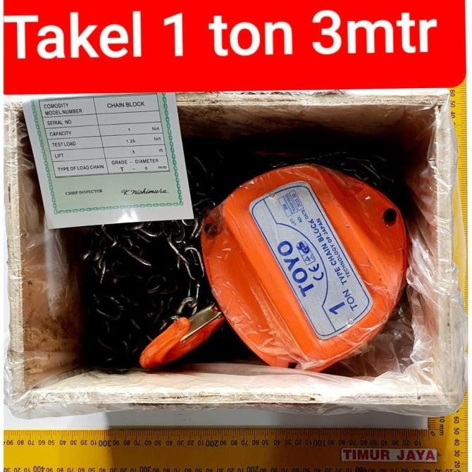 CHAIN BLOCK TAKEL 1 TON 3 METER TOYO katrol hoist ORIGINAL HEAVY DUTY
