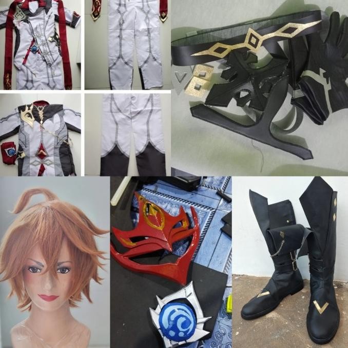 Childe wig costume shoes cosplay genshin impact