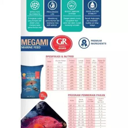 PELLET MEGAMI GR 1KG PAKAN CHANNA SINKING TENGGELAM PELET CHANA PAKAN IKAN KOI KOKI GOLDFISH PREDATO