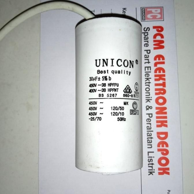 Promo 30uf 450vA 30 uf 450 vA Unicon Kapasitor Capacitor COD