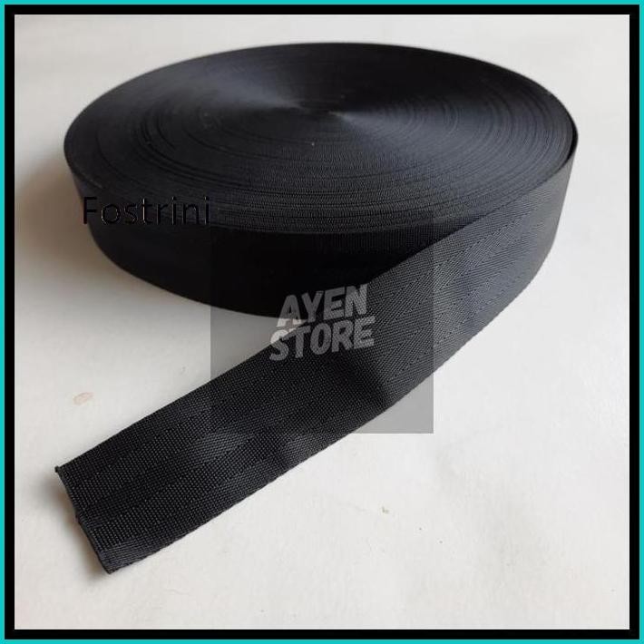 WEBBING NYLON 3.8 CM MOTIF SAFETY BELT (PER METER). WEBBING NILON .