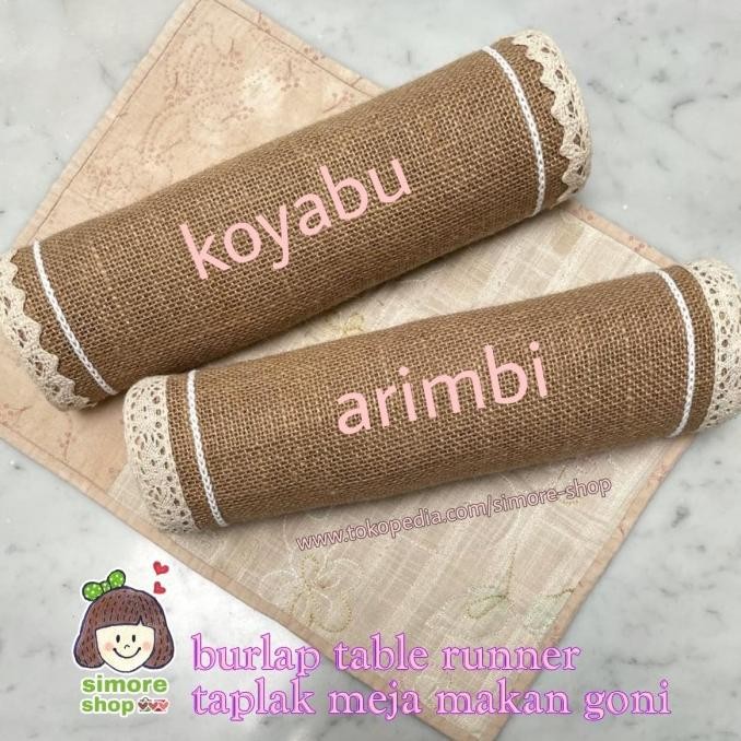 Promo Taplak Meja Makan Goni Burlap Table Runner
