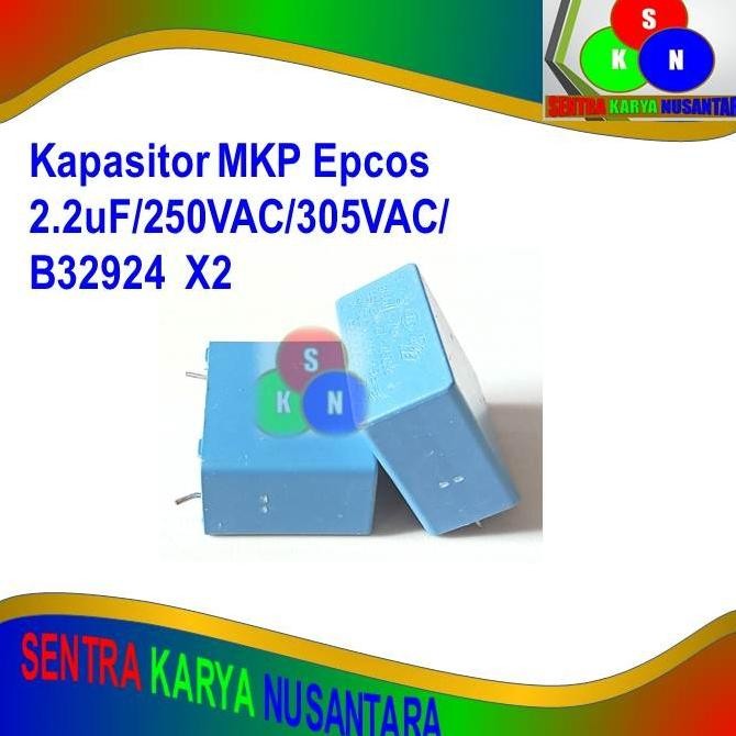 Promo Kapasitor EPCOS MKP 2.2 uf 305V X2 capacitor epcos B32924 X2 COD