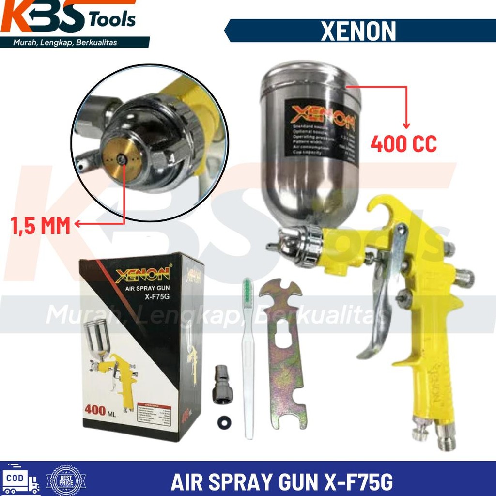 Spray Gun F 75G Tabung Atas XENON F75G Semprot Cat Angin Spoid Dico