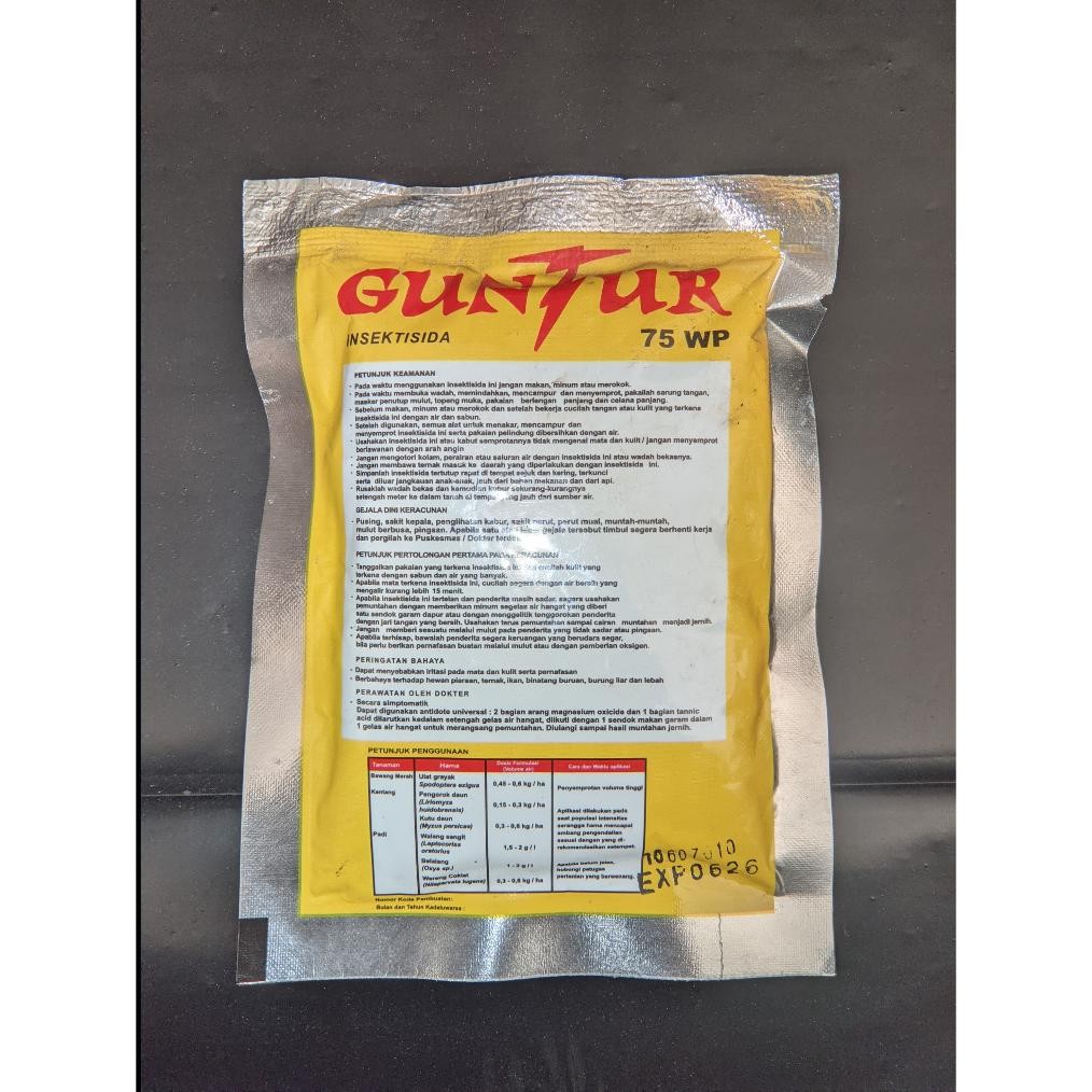 INSEKTISIDA GUNTUR 75WP 25GRAM pembunuh telur ulat