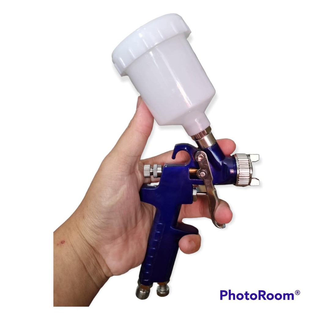 Spray Gun HVLP MOLLAR H2000 Tabung Atas 100mL 0.8 mm Semprotan Cat Duko Minyak Spray Gun Cat Mobil