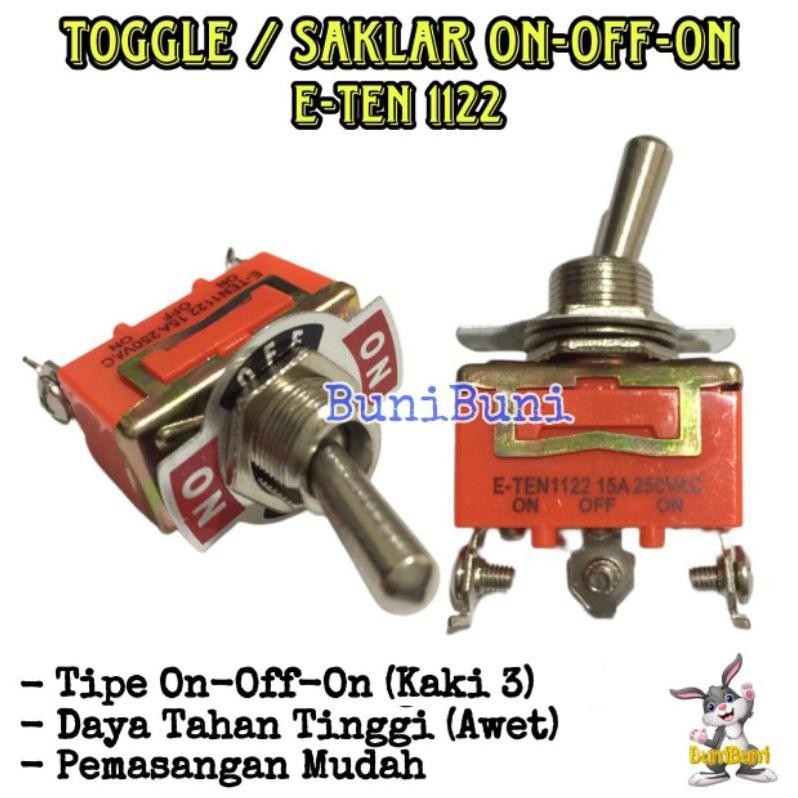 Diskon Toggle On Off On 1122 Kaki 3 / Saklar Switch Togel On Off On 3 Pin Kaki Universal Untuk Motor