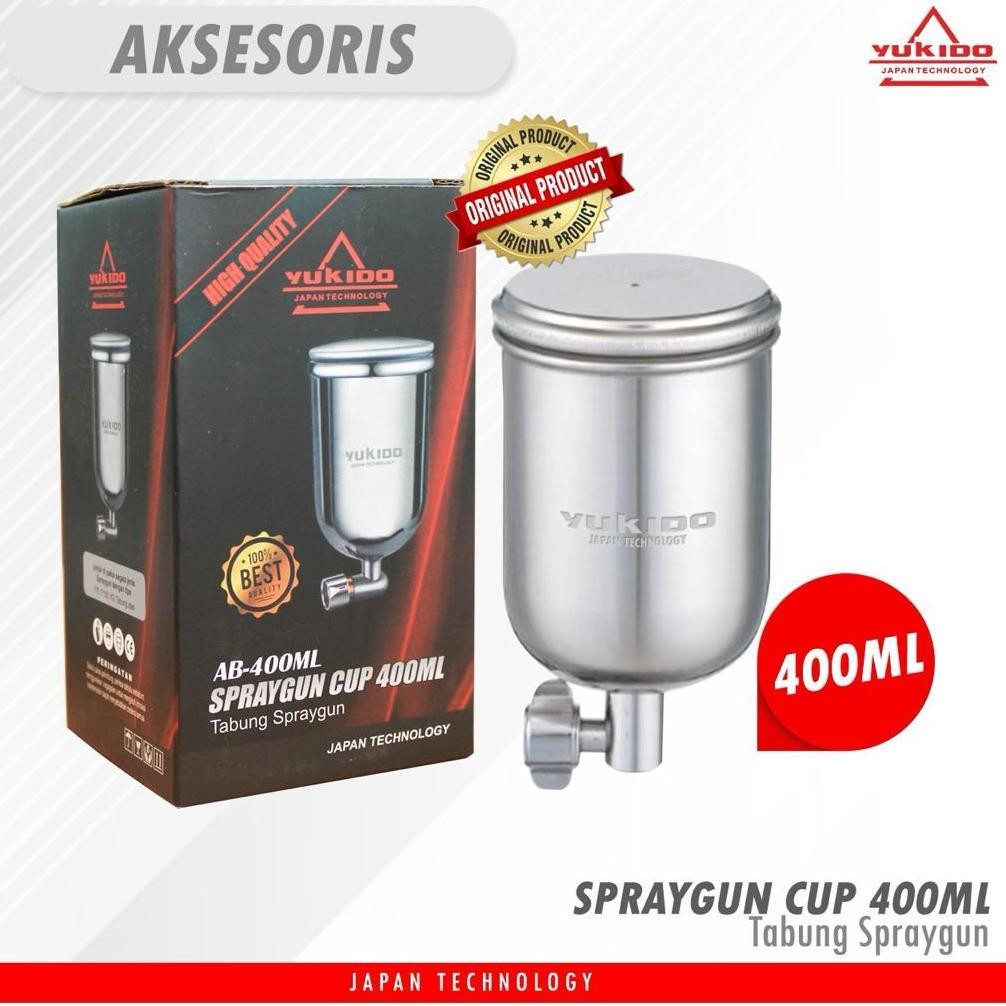 YUKIDO Tabung Spray gun atas / spray gun cup 400ml / tabungnya saja