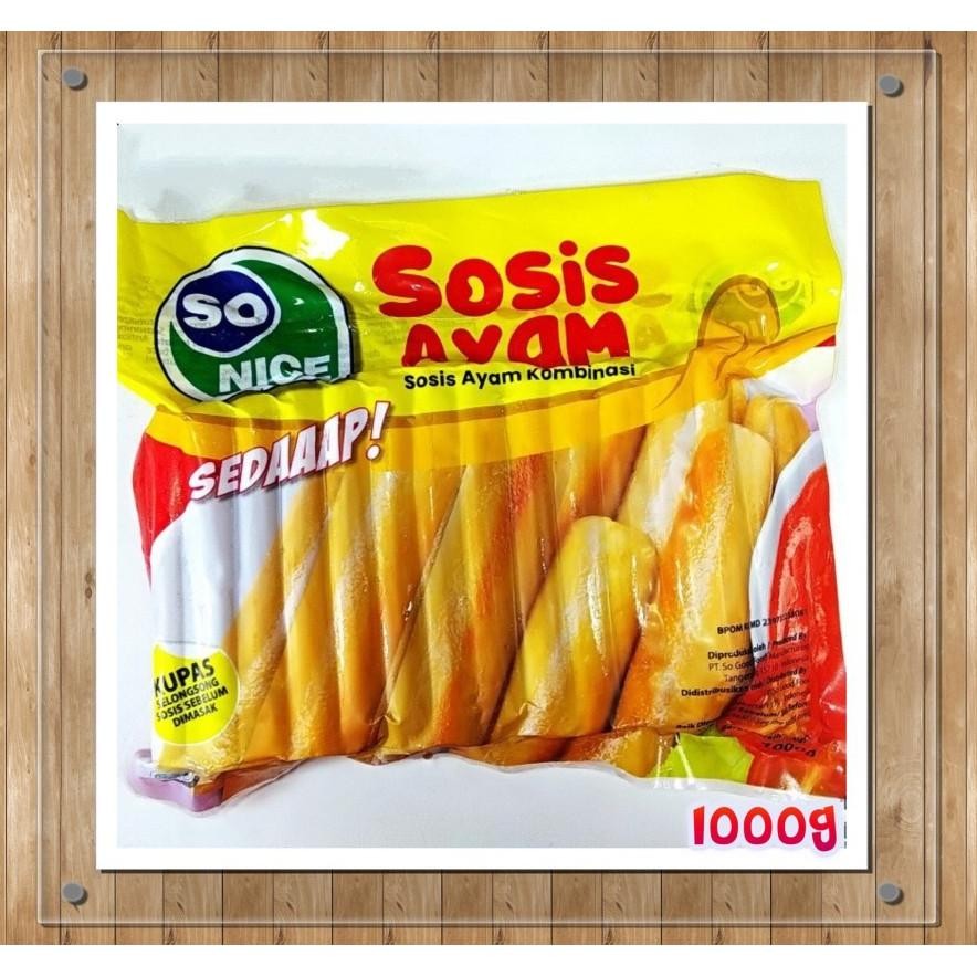 

Berkualitas So Nice Sosis Ayam Sedaaap 1000 G Prermium