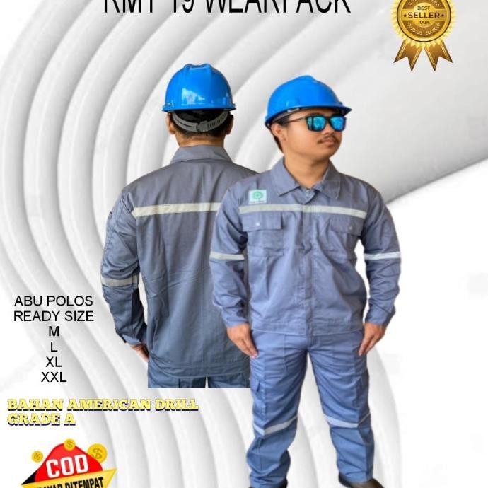wearpack safety K3 setelan atasancelana baju bengkel proyek Las murah