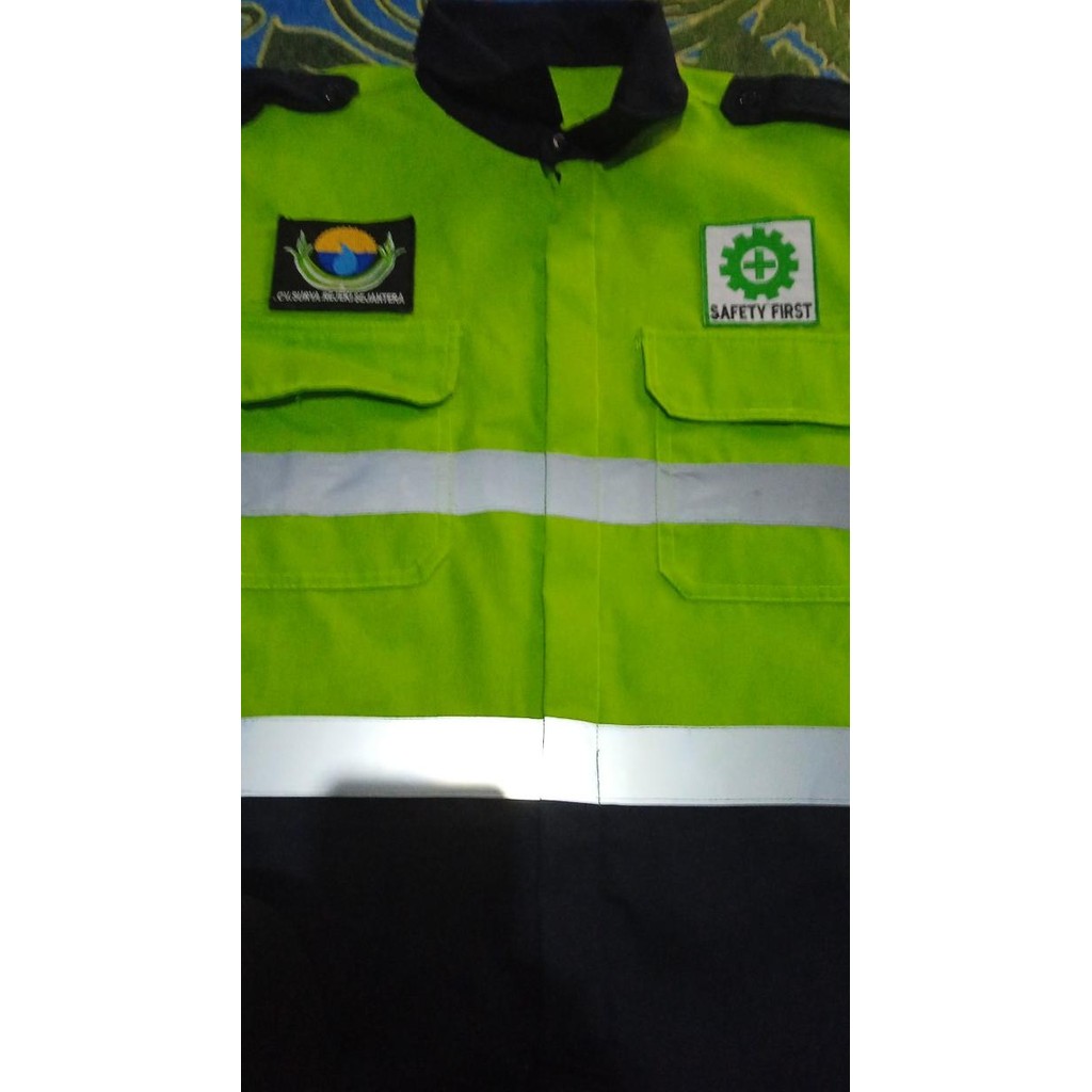 Baju Safety Lengan Panjang Katelpak Wearpack Atasan CUSTOM BORDIR