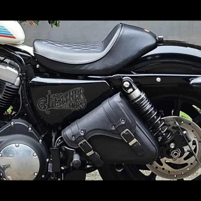side bag harley sportster leather