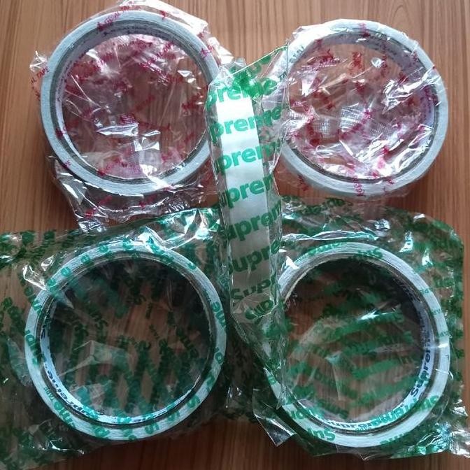 

[1 Slop] Double Tape 2Cm Tanggung Goal Tape/ Isolasi Bolak Balik 24Mm Co