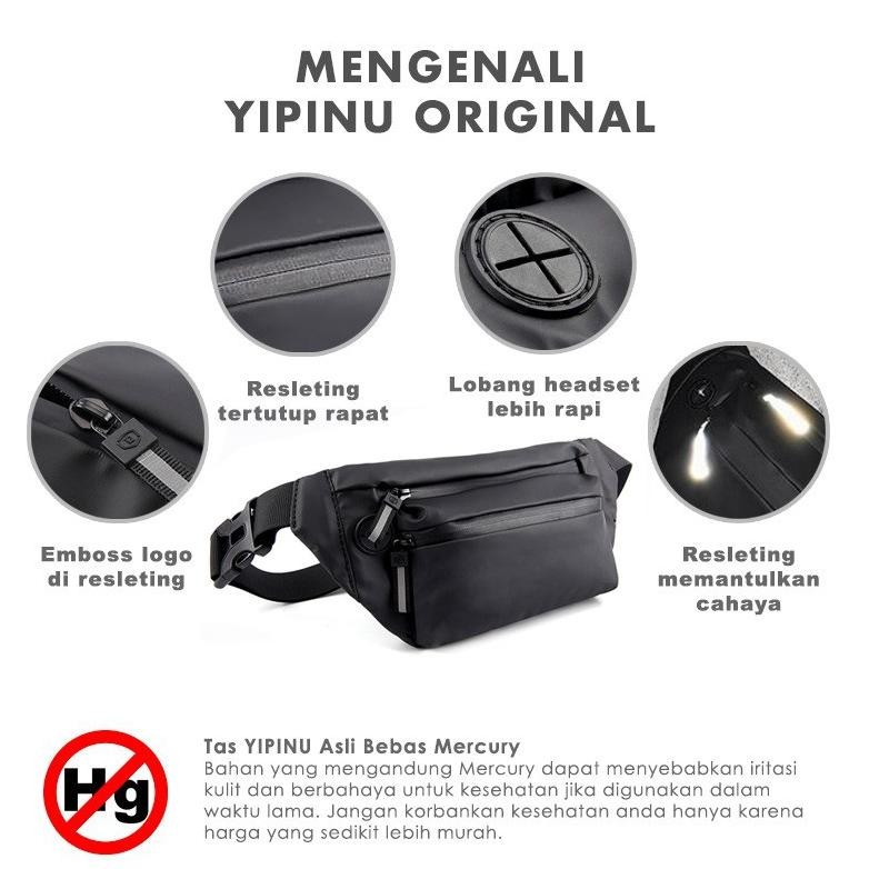 Tas Selempang Pria Wanita YIPINU YQM-1 Waistbag Pria Waterproof BAEOS