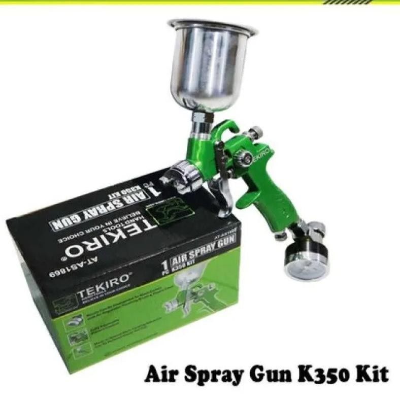 Tekiro HVLP Nozzle 0.8mm Air Spray Gun Spet Alat Semprot Cat Tabung Atas 200cc Paint Brush Set Regul