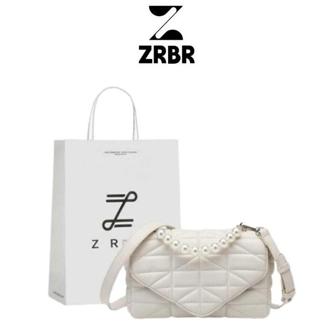 [ZRBR] Tas Wanita Selempang Mutiara Rantai Shoulder Handbag  Cewek - Pearlyn Sling Bag #9002