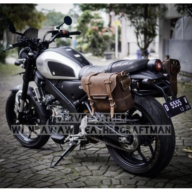 Xsr 155 , yamaha xsr 155 , tas samping custom , tas motor , sidebag