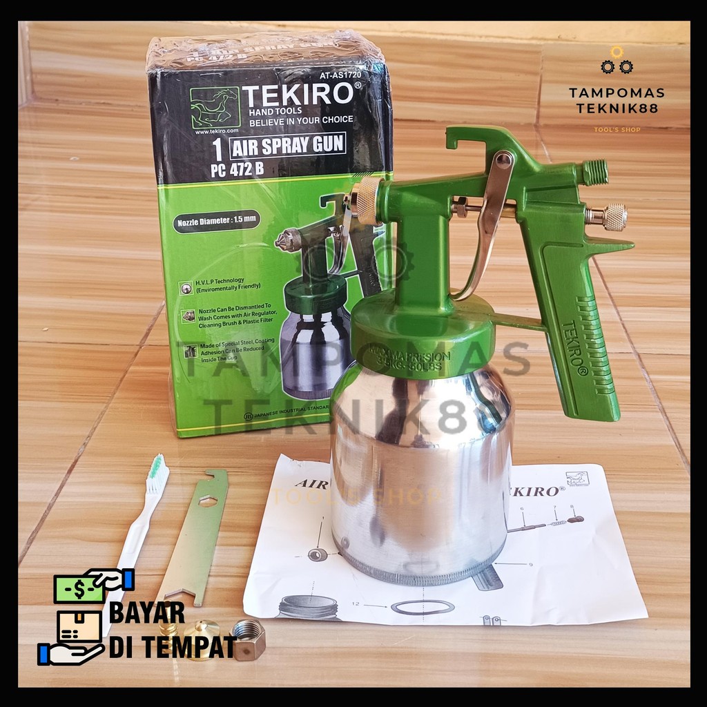 Spray Gun Tabung Bawah Tekiro - Alat Cat Kompresor TEKIRO