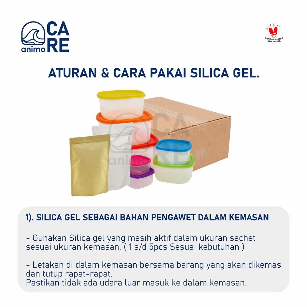 Animo Silica Gel 100pcs / Silica Gel Sepatu , Tas , Jaket , Pakaian Dan Elektronik