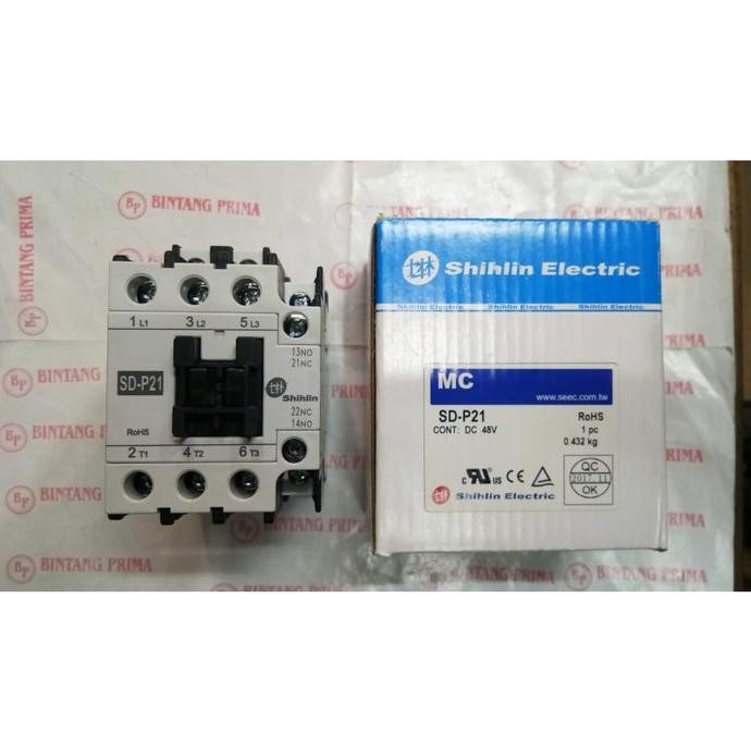 Spesial Contactor / Kontaktor Sd-P21 5.5 Kw 3P 32A 48V Dc / 48Vdc Shihlin