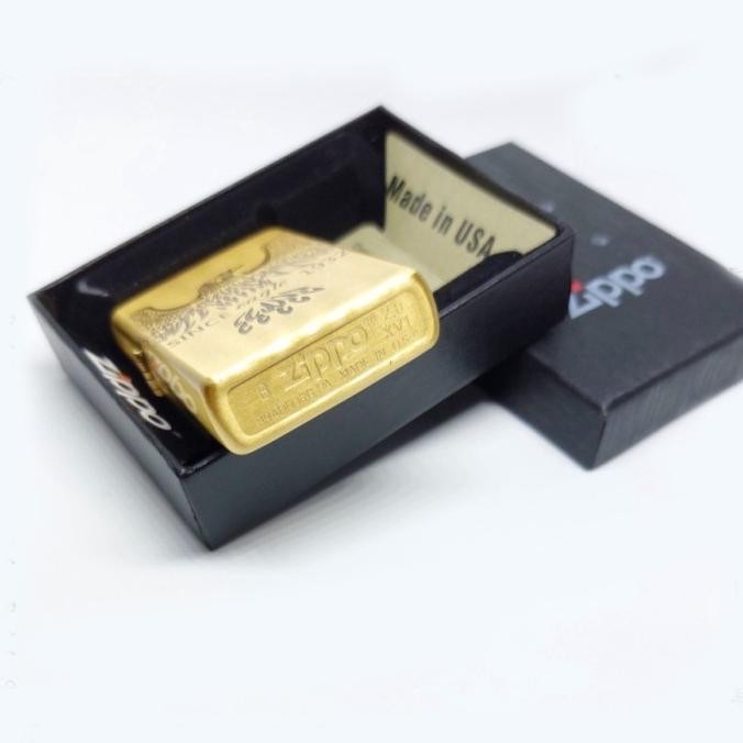 Korek Api Zipo Classic Gold Eagle Grade OriA