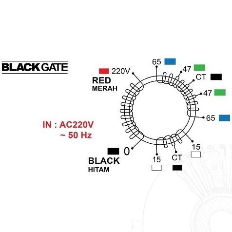 Miliki Trafo Toroid 20A 47V 56V Ct Blackgate Donut Travo Bombardir 20 Amper