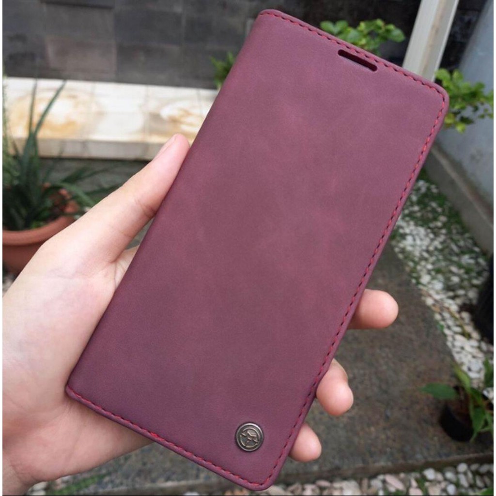 Casing Samsung A21s Flipcase Magnetik Dompet Kulit Premium Leather