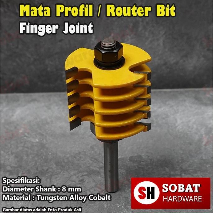 Mata Profil Router Bit Finger Joint Penyambung Kayu Woodworking Co