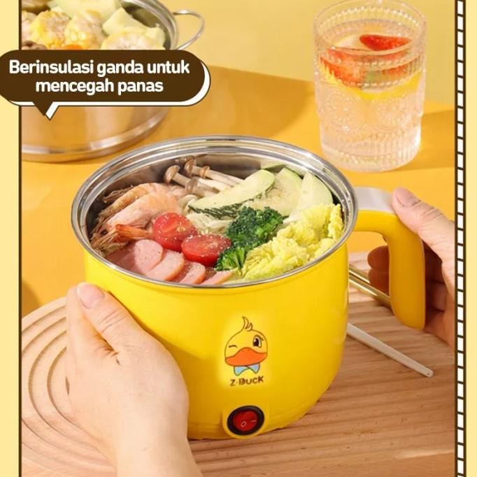 Panci Kukus Listrik Mini Serbaguna Panci Kukus Goreng Listrik 2tingkat