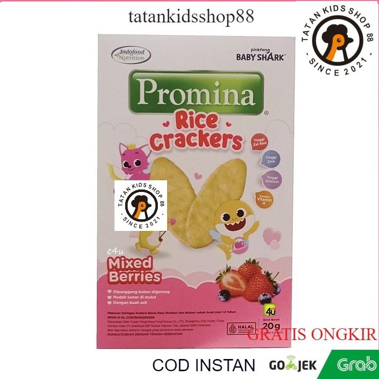 Promina Rice Crackers Broccoli And Kale 20g Mixed Berries Cemilan Bayi Cracker Untuk 1 Tahun Ke Atas