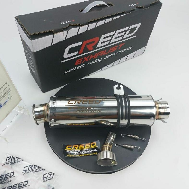 100% ORI KNALPOT RACING CREED EXHAUST UTK Satria FU/VIXION/JUPITER MX135/SONIC/CB150R/CBR 150R/R15 V